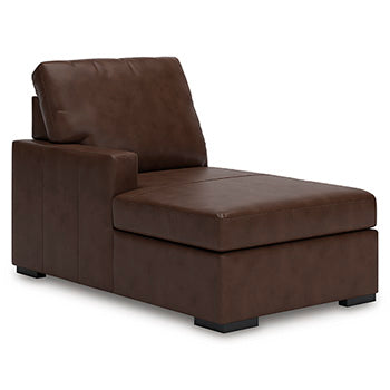Chaise longue esquinera moderna con brazo izquierdo