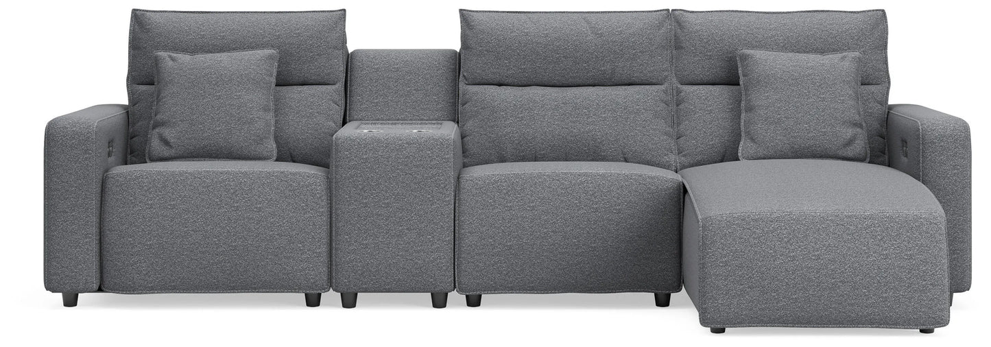 ModMax II 4-Piece Reclining Sectional with Chaise and Console