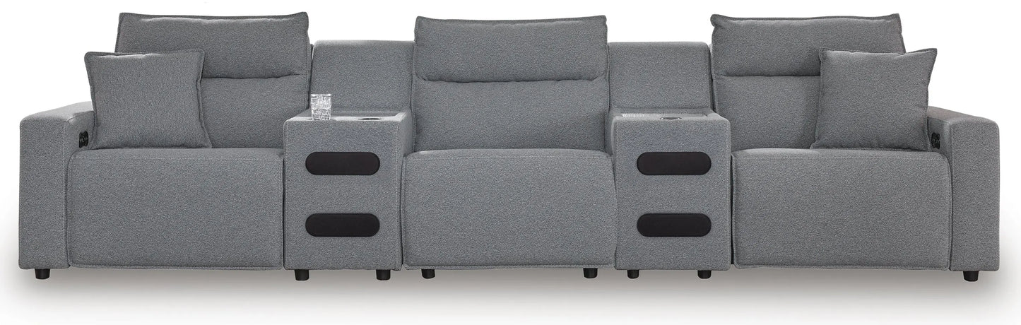 ModMax II 5-Piece Reclining Sectional with Audio Consoles