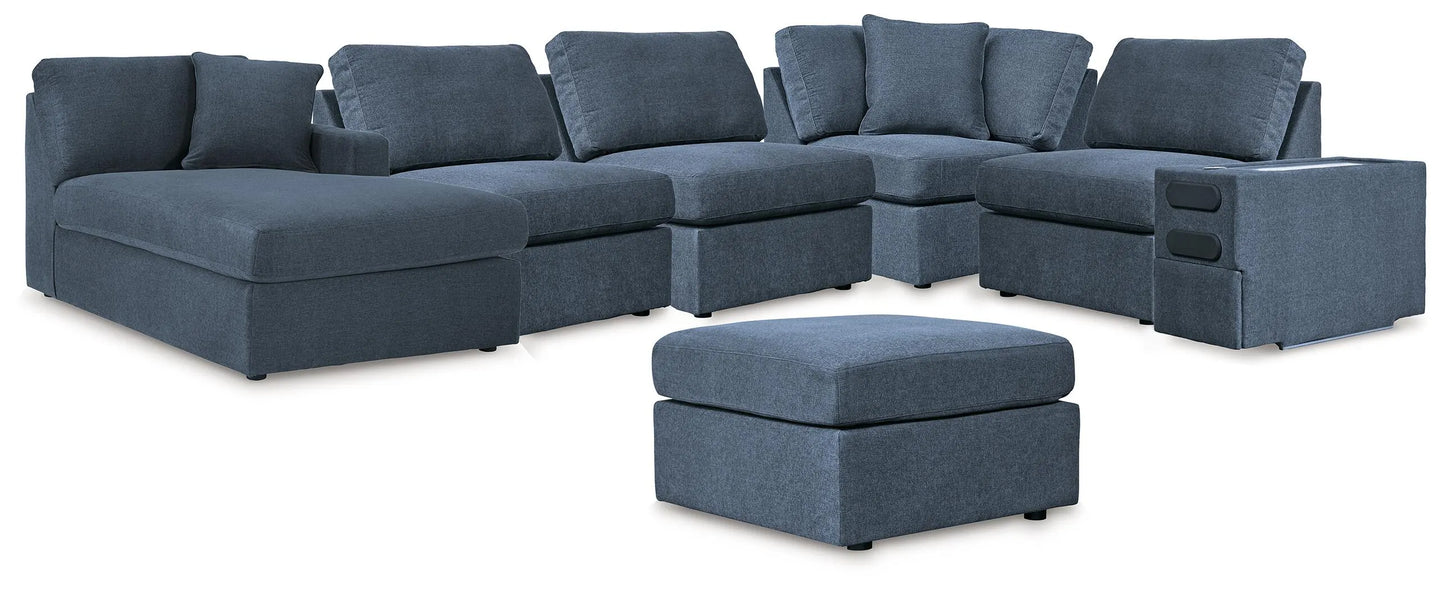 Seccional Modmax de 6 piezas con chaise longue y otomana