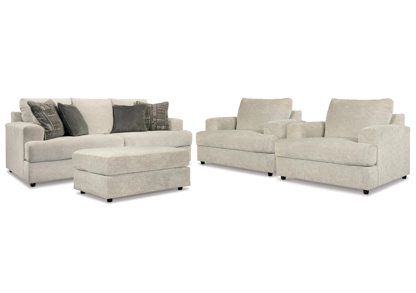 Soletren Sofa, 2 Chairs, and Ottoman