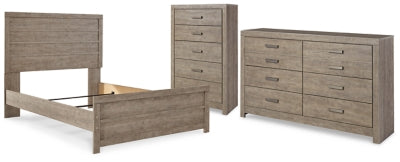Cama, cómoda y arcón Culverbach con paneles completos
