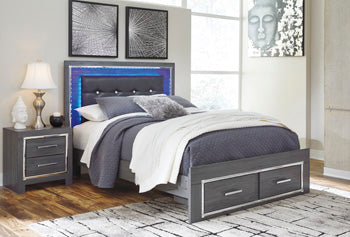 Pie de cama con almacenamiento Lodanna King