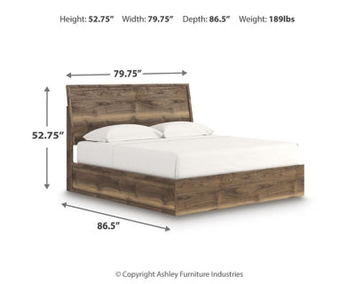 Cama King con paneles Zadilyn