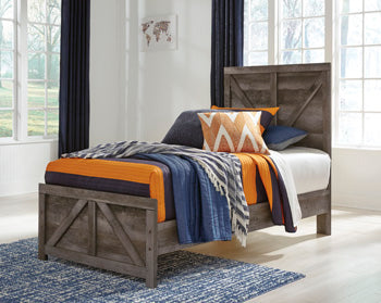 Wynnlow Twin Crossbuck Panel Bed