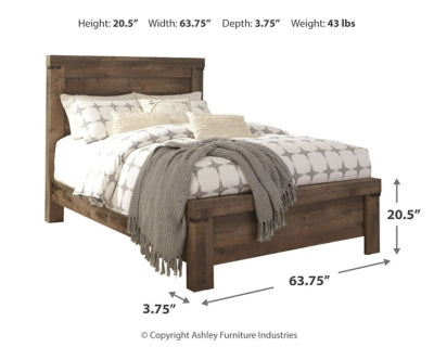 Pie de cama con panel Trinell Queen