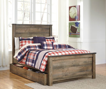 Cama Trinell de tamaño completo con 1 cajón grande de almacenamiento