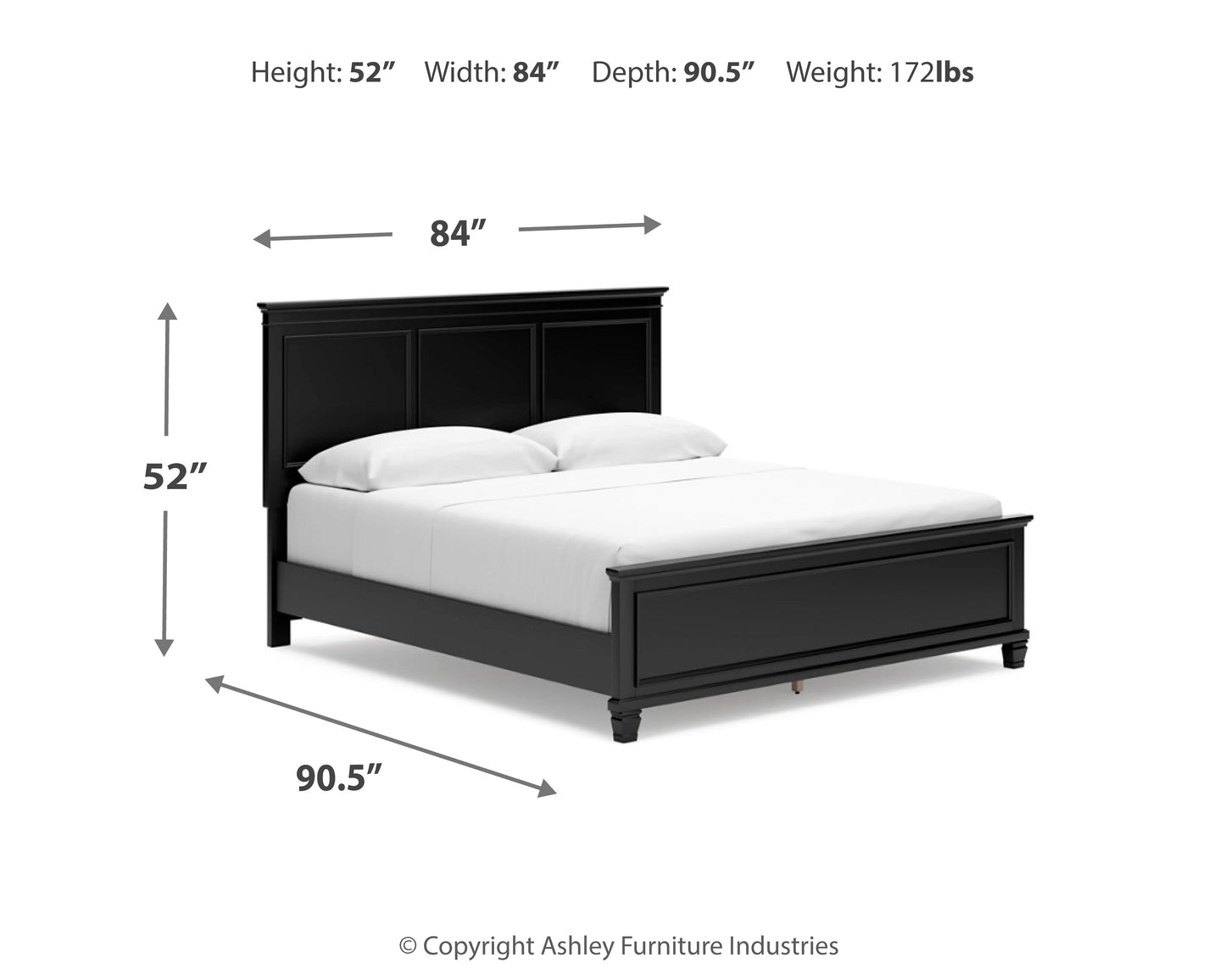 Cama con paneles California King de Lanolee