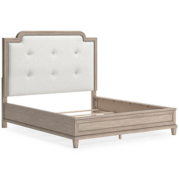 Pie de cama con paneles y rieles Jorlaina California King
