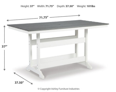 Mesa de comedor Transville para exteriores con altura de mostrador