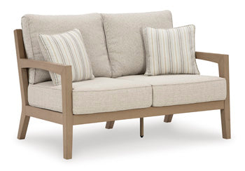 Loveseat de exterior con cojín Hallow Creek