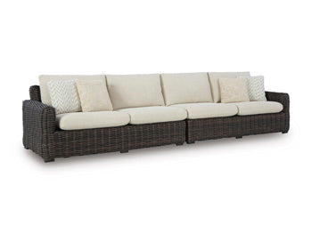 Kimora - Loveseat para exteriores con brazos derecho e izquierdo, con cojín (juego de 2)
