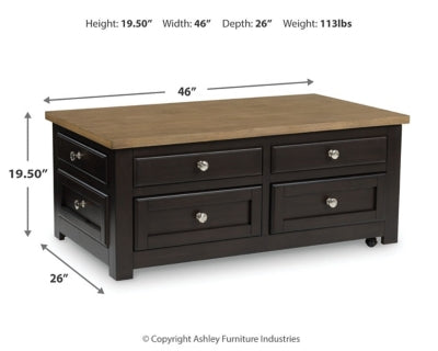 Mesa de centro elevable Drazmine