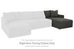 Chaise longue con brazo derecho orientado hacia la derecha