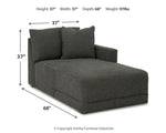 Chaise longue con brazo derecho orientado hacia la derecha
