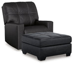 Sillón reclinable y otomana decorativa extragrande Barlin Mills