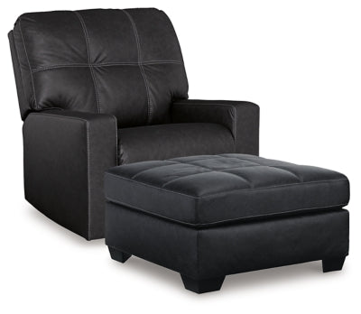 Sillón reclinable y otomana decorativa extragrande Barlin Mills