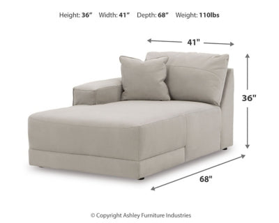 Chaise longue Gaucho de última generación con brazo izquierdo