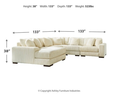 Seccional Lindyn de 5 piezas con chaise longue
