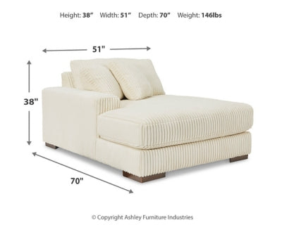 Chaise longue esquinera con brazo izquierdo Lindyn