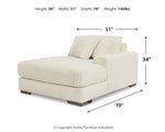 Chaise longue esquinera Lindyn con brazo derecho