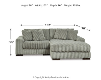 Seccional de 2 piezas Lindyn con chaise longue