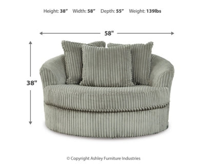 Lindyn Oversized Swivel Accent Chair