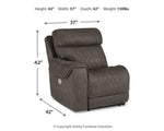 Sillón reclinable eléctrico Hoopster con brazo izquierdo