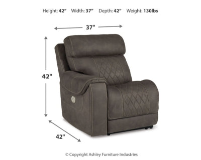 Sillón reclinable eléctrico Hoopster con brazo izquierdo
