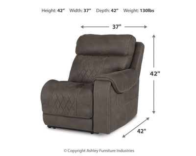 Sillón reclinable eléctrico Hoopster con brazo derecho