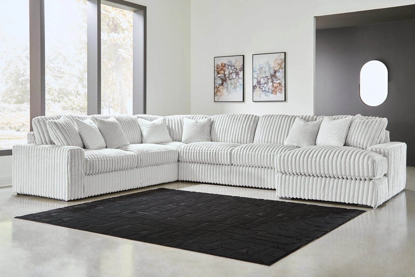 Stupendous 5-Piece Sectional with Chaise