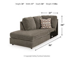 Chaise longue esquinera con brazo izquierdo de O'Phannon