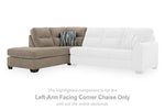 Chaise longue de esquina con brazo izquierdo Olten