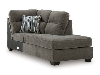 Chaise longue de esquina con brazo derecho Olten