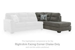 Chaise longue de esquina con brazo derecho Olten
