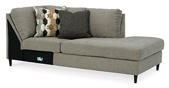 Chaise longue esquinera con brazo derecho de Santasia