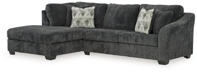 Sofá cama seccional de dos piezas Biddeford con chaise longue