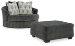 Biddeford Oversized Swivel Chair and Ottoman