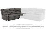 Loveseat reclinable con brazo izquierdo y media cuña Partymate