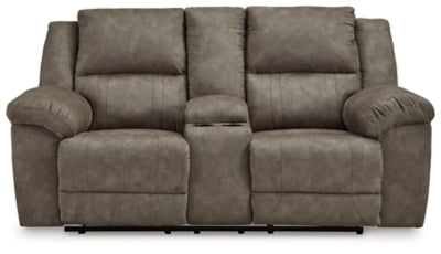 Loveseat reclinable Laresview con consola