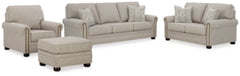 Sofá, loveseat, silla y otomana Gaelon
