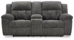 Loveseat reclinable Frohn con consola
