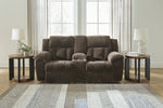 Loveseat reclinable Frohn con consola