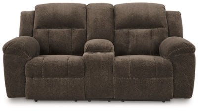 Loveseat reclinable Frohn con consola
