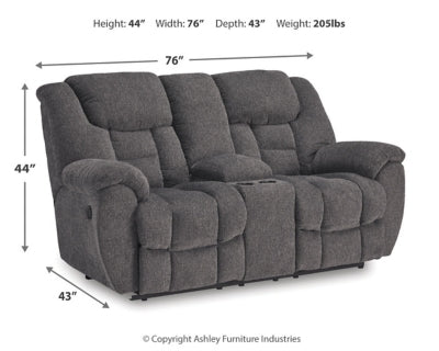Loveseat reclinable Foreside con consola