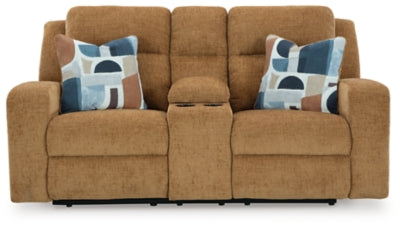 Loveseat reclinable Kanlow con consola