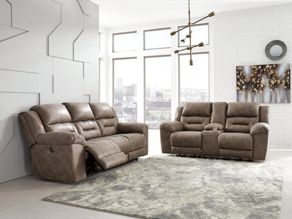 Stoneland Power Reclining Sofa and Loveseat