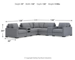Omaha by Ashley 7-Piece Sectional with Audio and Storage Consoles