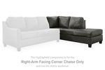 Chaise longue de esquina con brazo derecho Valderno