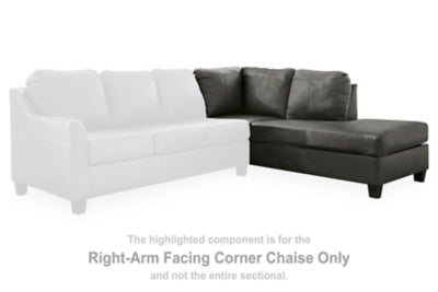 Chaise longue de esquina con brazo derecho Valderno